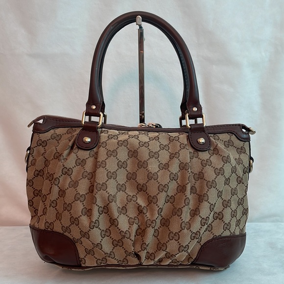 GUCCI GG Canvas Sukey Satchel - Picture 2 of 11
